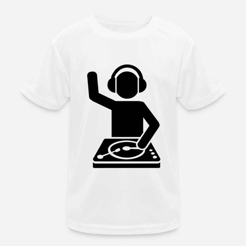DJ Spruch Geschenk Techno Rave - Kinder Funktions-T-Shirt - Weiß