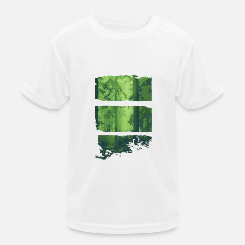 WALD - Kinder Funktions-T-Shirt - Weiß