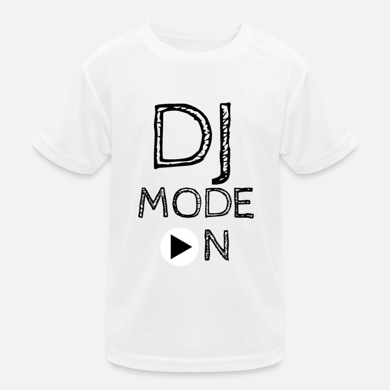 Dj mode on - Kids Functional T-Shirt - white