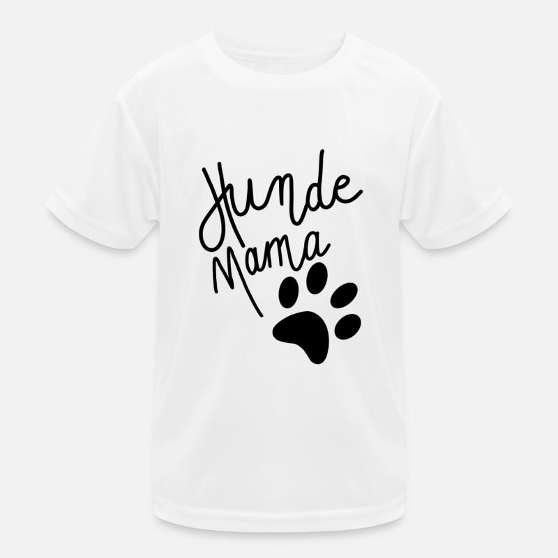 Hunde Mama mit Pfote Kinder Funktions-T-Shirt
