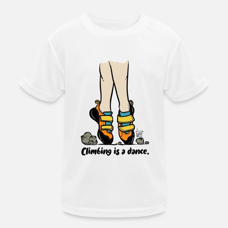 Climbing is a dance - colored Kinder Funktions-T-Shirt