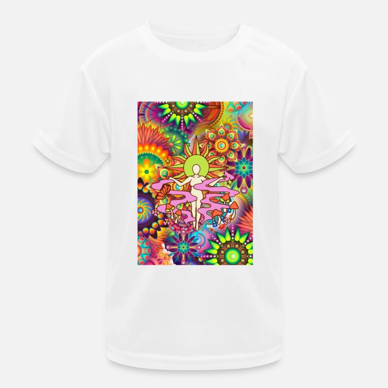 Farbenfrohe Muster Kinder Funktions-T-Shirt