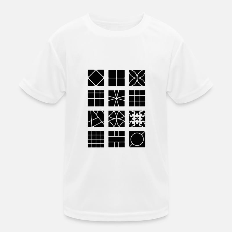 Black cubes Kids Functional T-Shirt