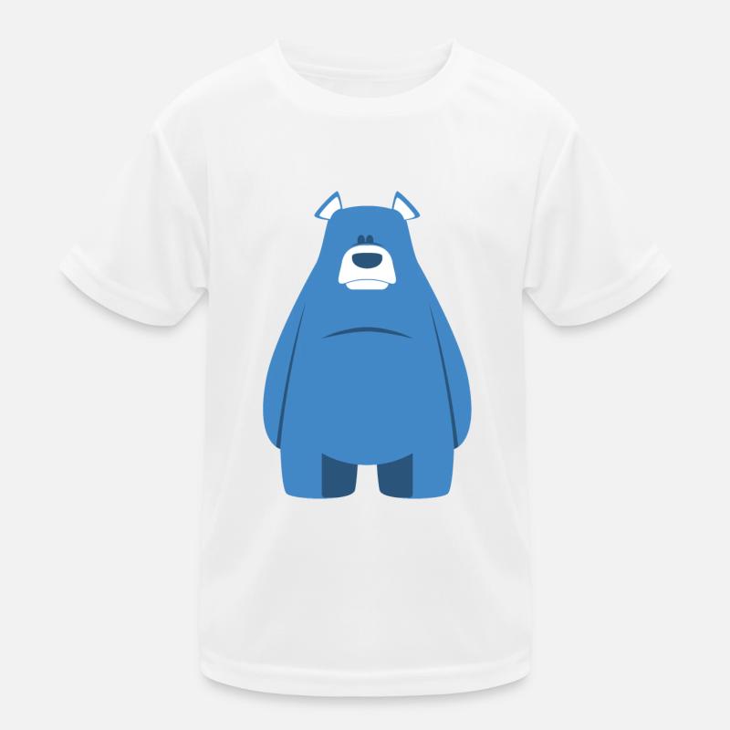 blauer Teddybär Kinder Funktions-T-Shirt