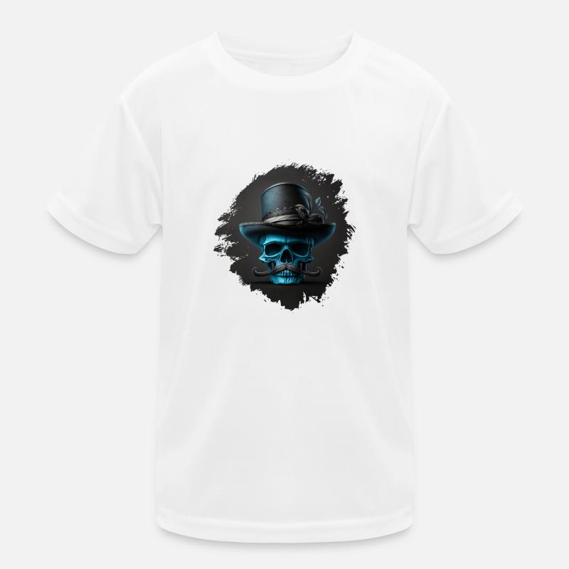 Dapper Blue Skull Kids Functional T-Shirt