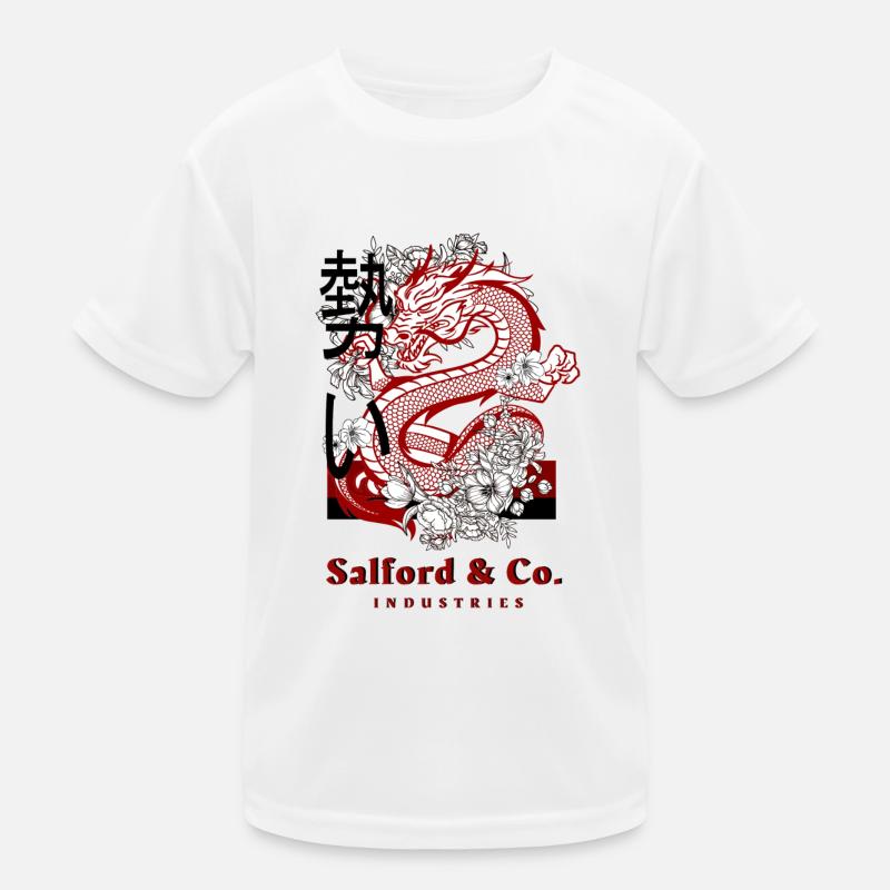 Roter Drache Kinder Funktions-T-Shirt