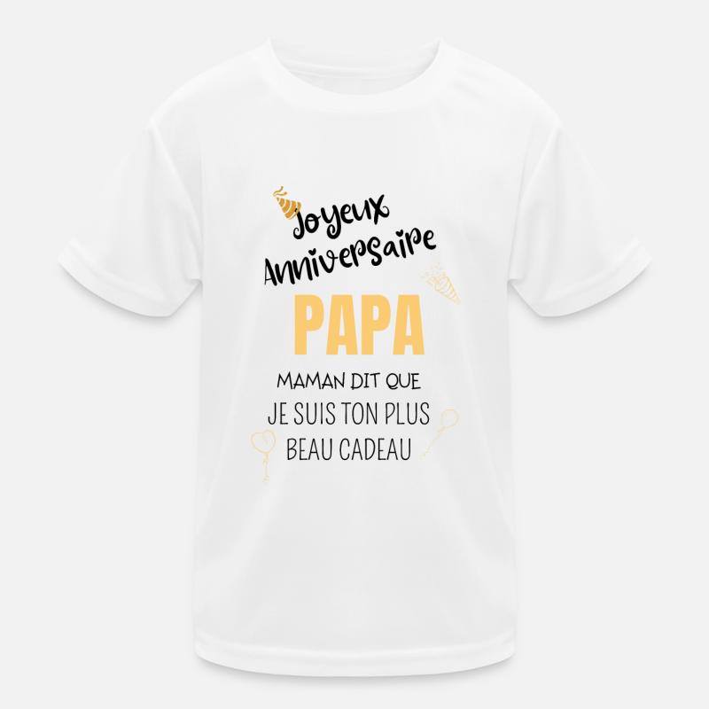 Joyeux anniversaire Papa T-shirt sport Enfant