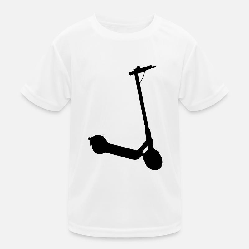 e scooter silhouette Kinder Funktions-T-Shirt