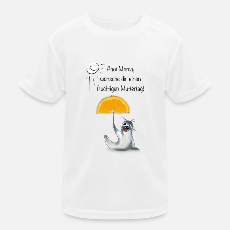 Muttertag Seehündin Kinder Funktions-T-Shirt