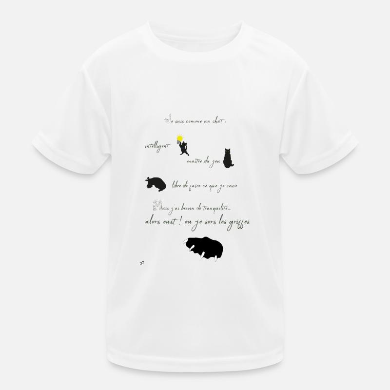 Ich bin eine Katze - Kinder Funktions-T-Shirt - Weiß