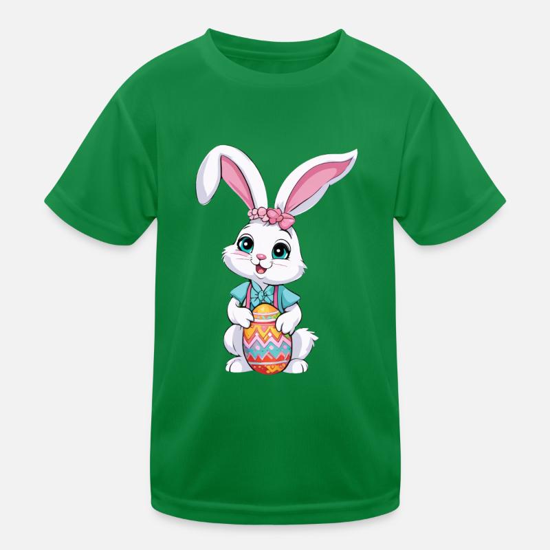 Easter bunny with Easter eggs Kids Functional T-Shirt