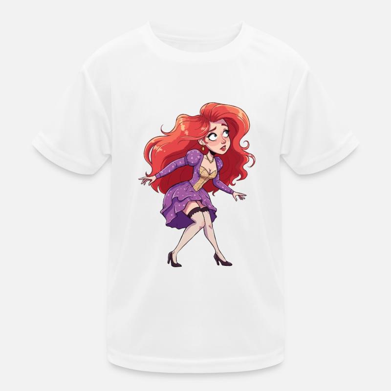 Femme rousse T-shirt sport Enfant