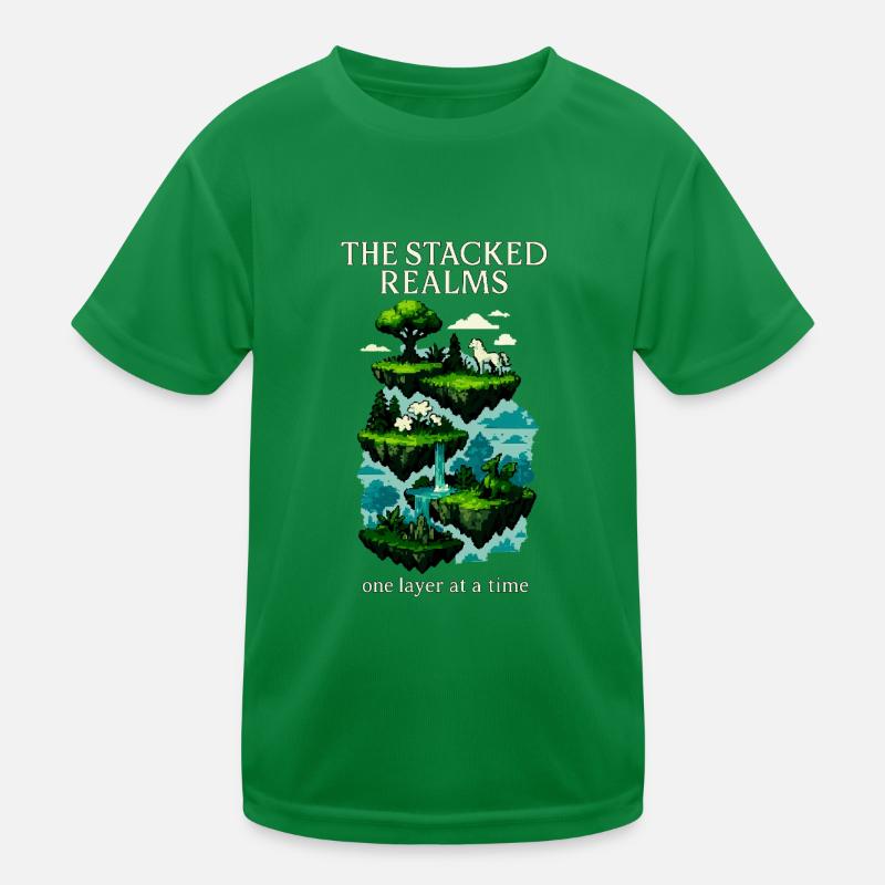 The Stacked Realms – One Layer at a Time Kids Functional T-Shirt