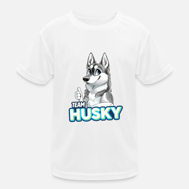 TEAM Husky - Grau Kinder Funktions-T-Shirt