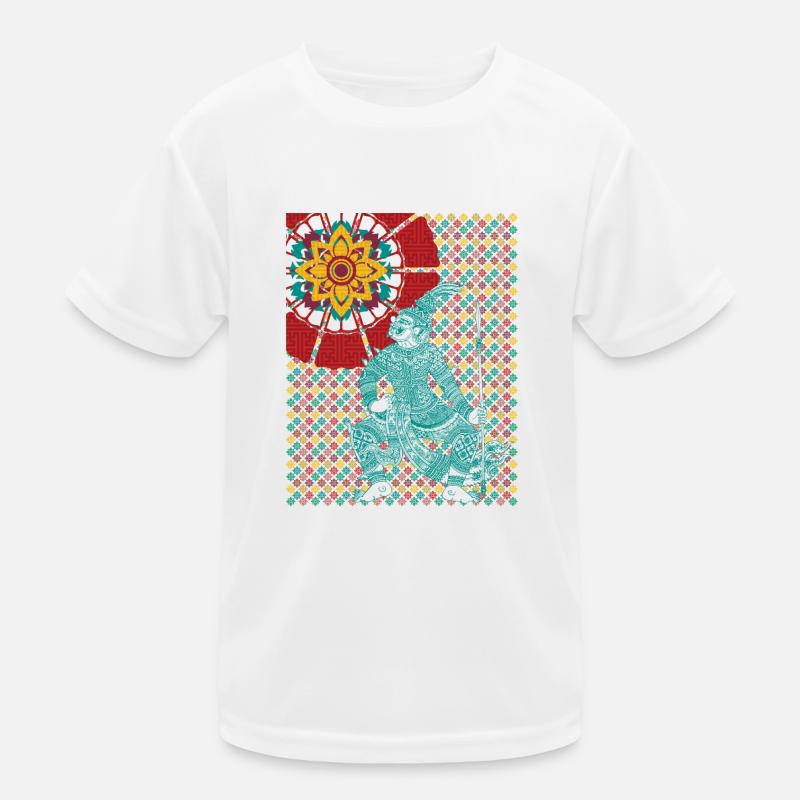 Thai Warrior Looking at the Sun Kids Functional T-Shirt