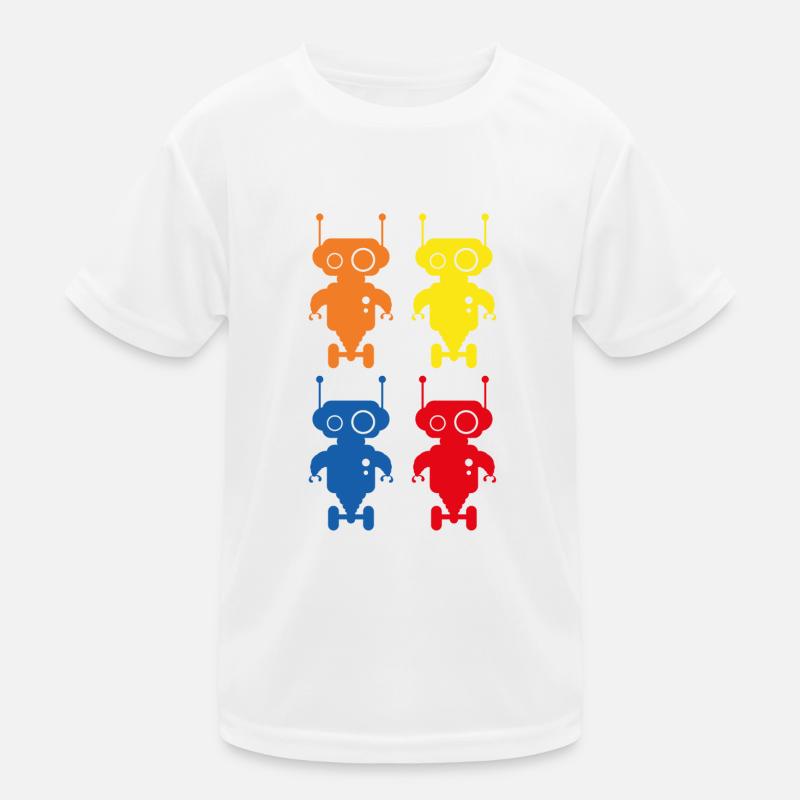 Retro Robots Roboter Kinder Funktions-T-Shirt