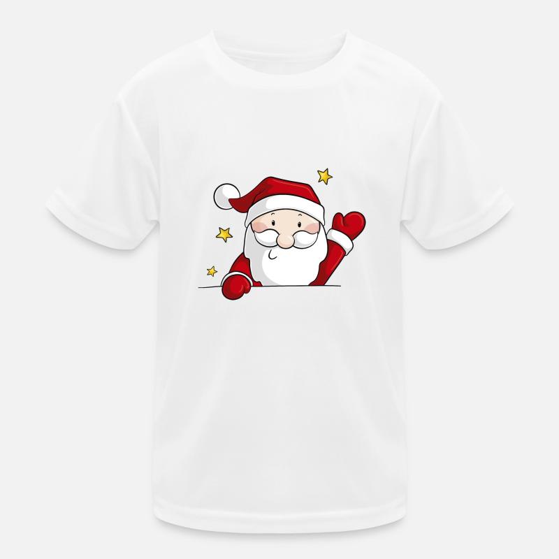 Comic Weihnachtsmann Kinder Funktions-T-Shirt