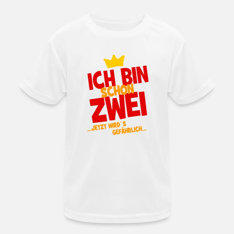 Ich bin schon zwei ... jetzt wird es gefährlich... Kinder Funktions-T-Shirt