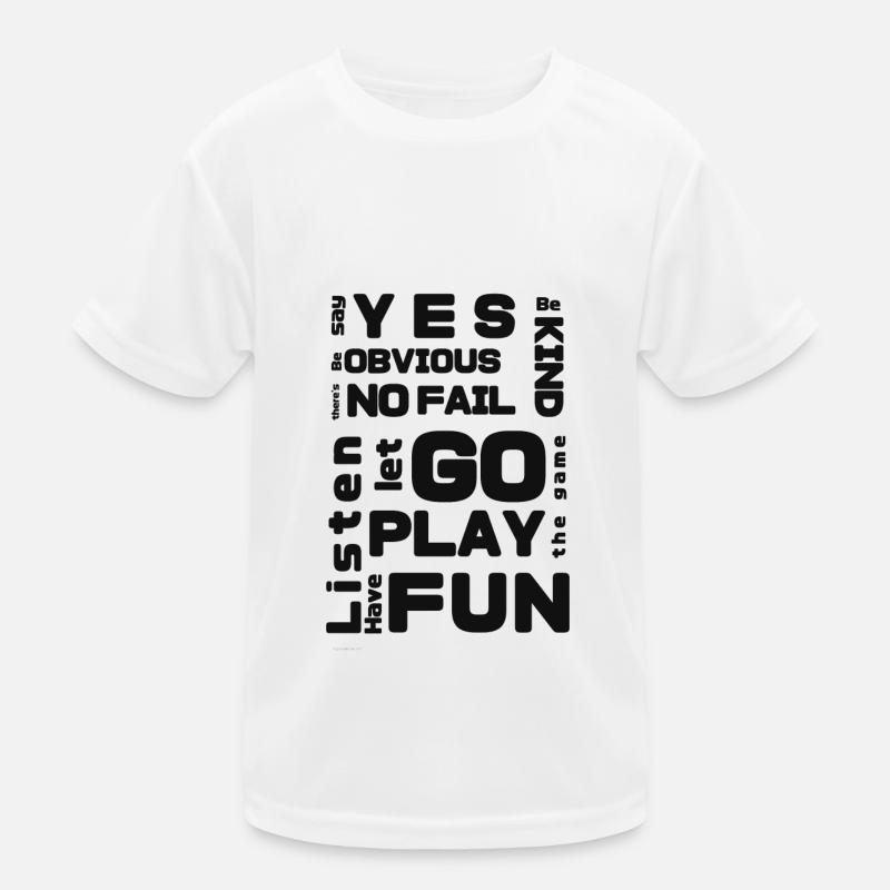 improv rules (Black) T-shirt sport Enfant