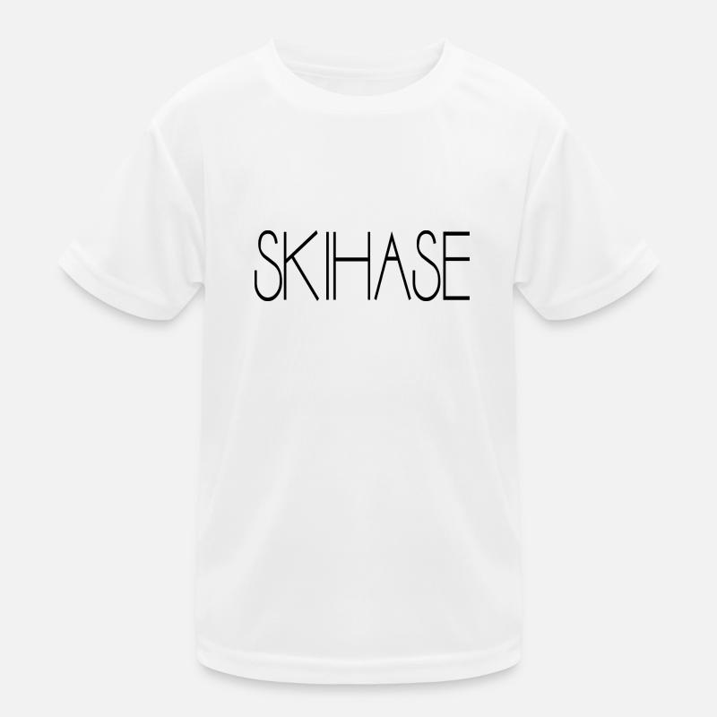Skihase Skiing Geschenkidee Kinder Funktions-T-Shirt