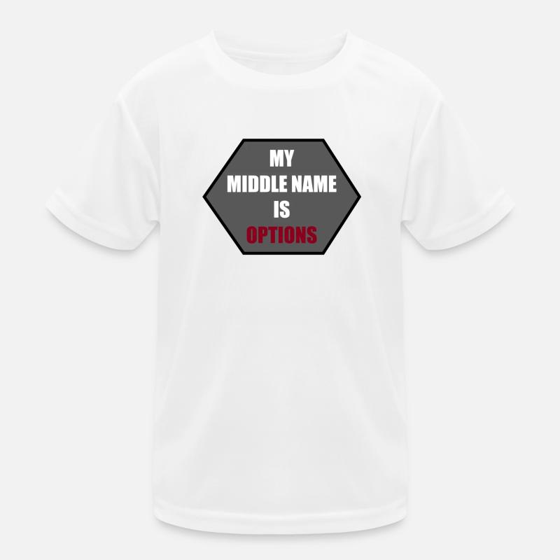 Options! - Kinder Funktions-T-Shirt - Weiß