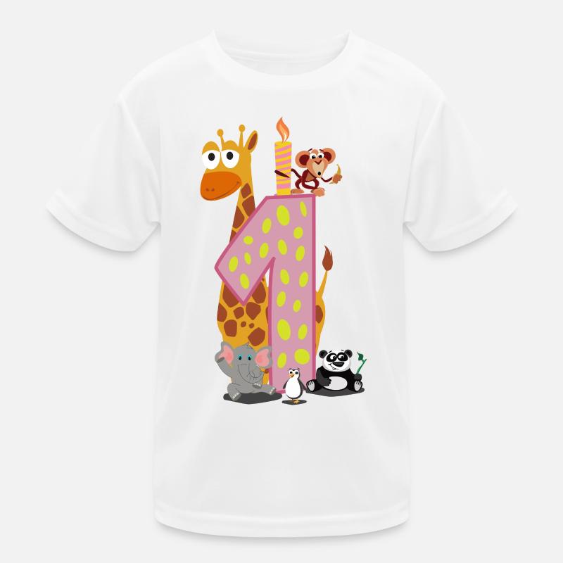 First Birthday Zoo Animals Kids Functional T-Shirt