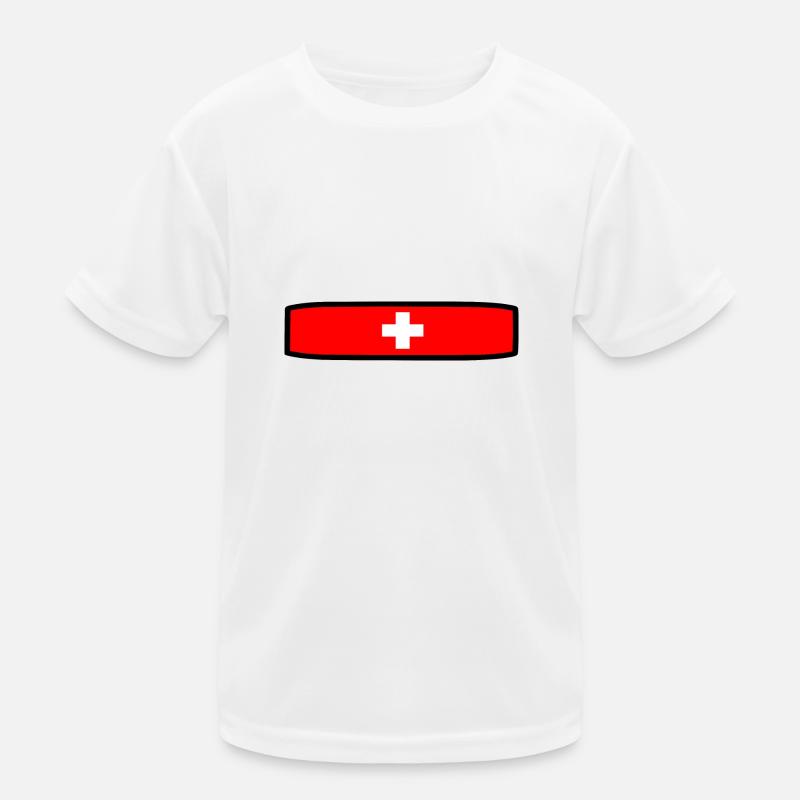 Schweizer Flagge Kinder Funktions-T-Shirt