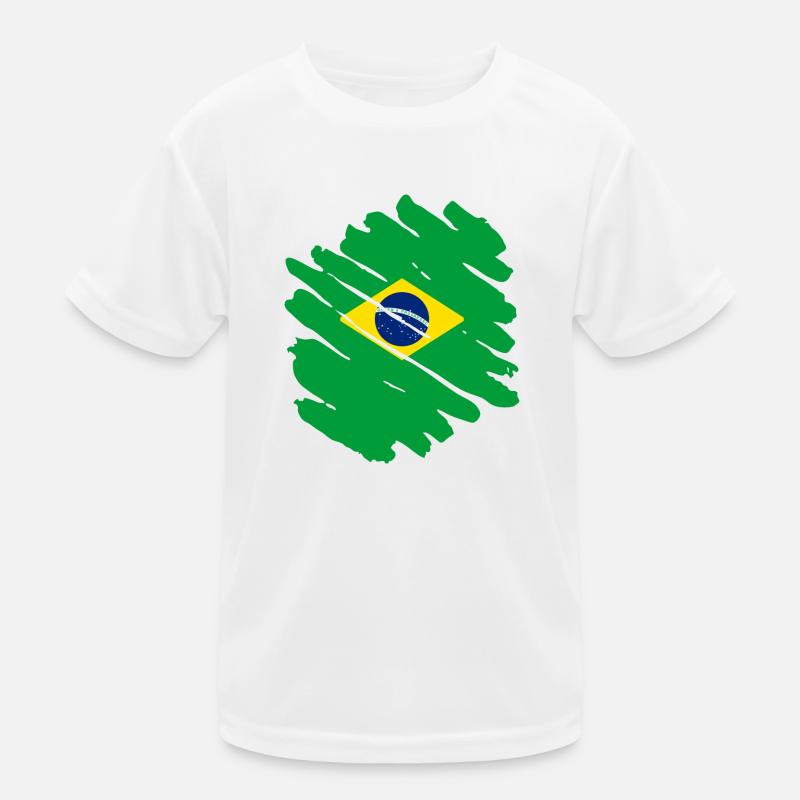 Drapeau du Brésil Drapeau de l’Amérique du Sud T-shirt sport Enfant