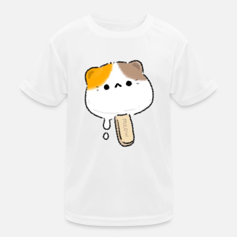 Eiscreme-Katze Kinder Funktions-T-Shirt