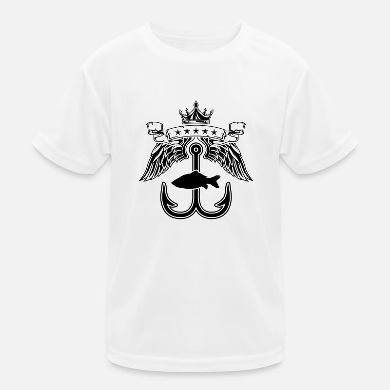 fishing hook symbol logo Kids Functional T-Shirt