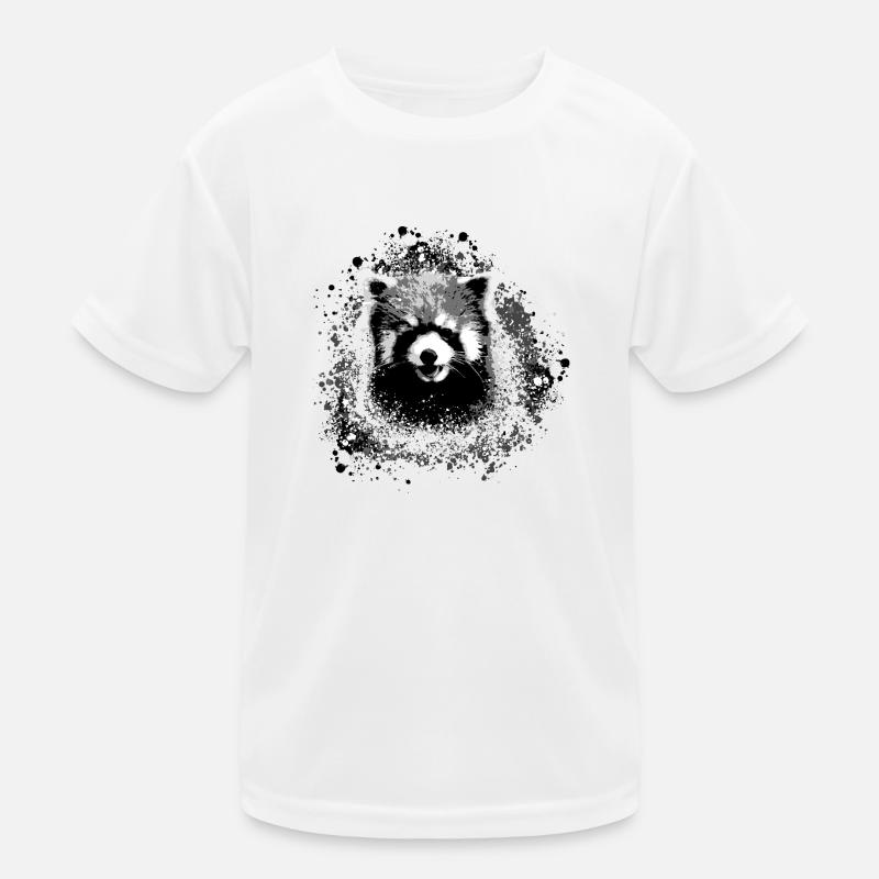 panda rouge,Graffiti,Peinture,panda, ours,noir, T-shirt sport Enfant