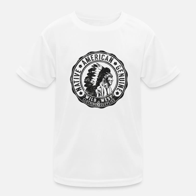 INDIANER SIOUX APACHE HÄUPTLING NATIVE USA MOTIVE Kinder Funktions-T-Shirt
