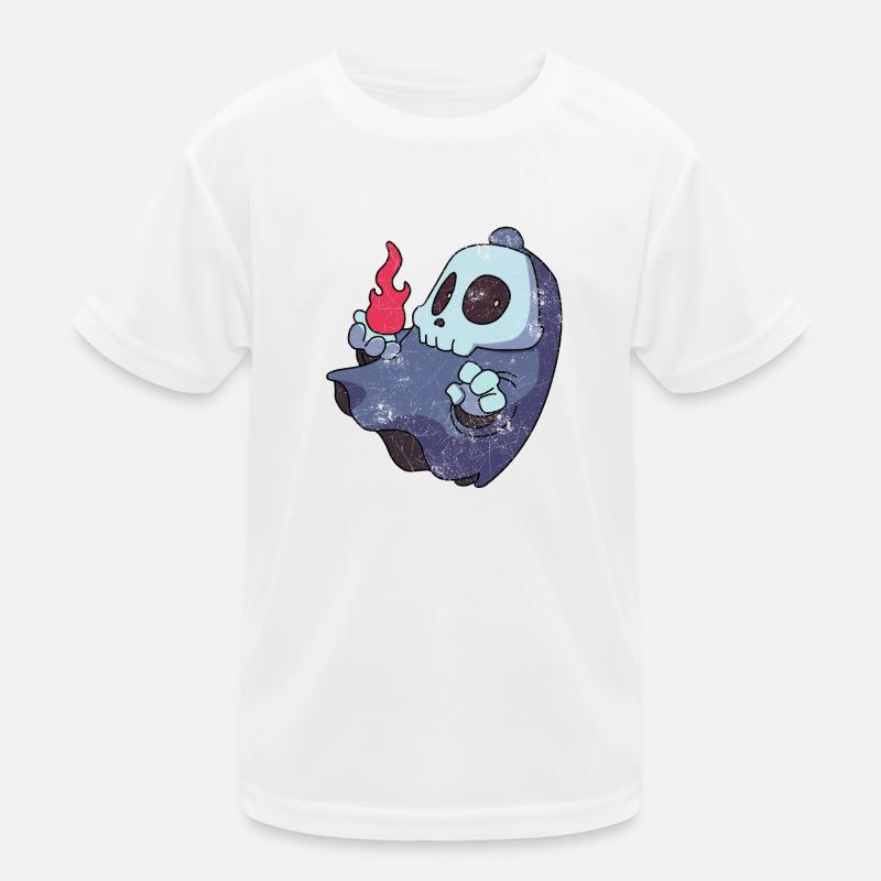 FLYING GHOST SKULL COMIC MOTIFS GIFT Kids Functional T-Shirt