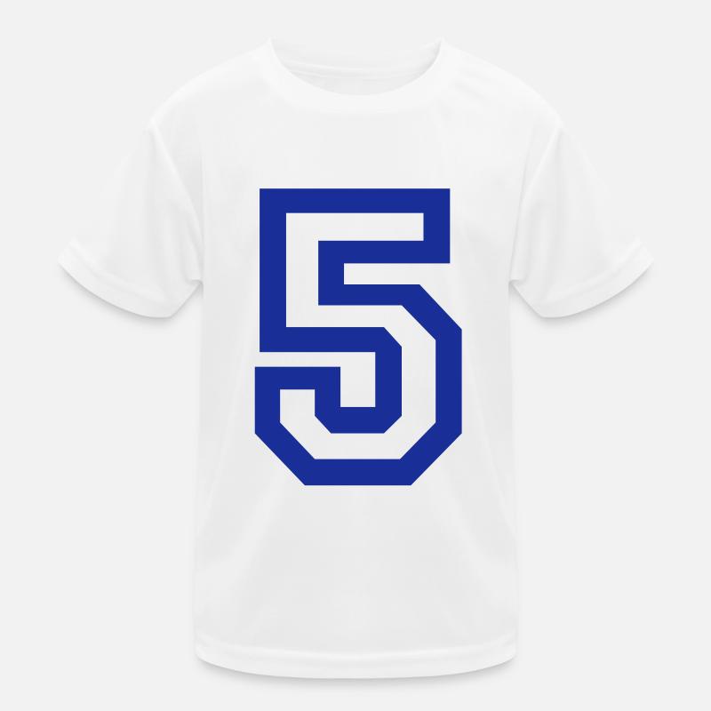 5 - Nummer Kinder Funktions-T-Shirt