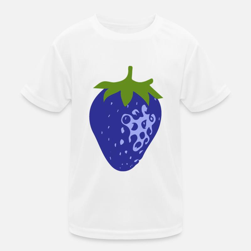 Blaue Erdbeere Kinder Funktions-T-Shirt