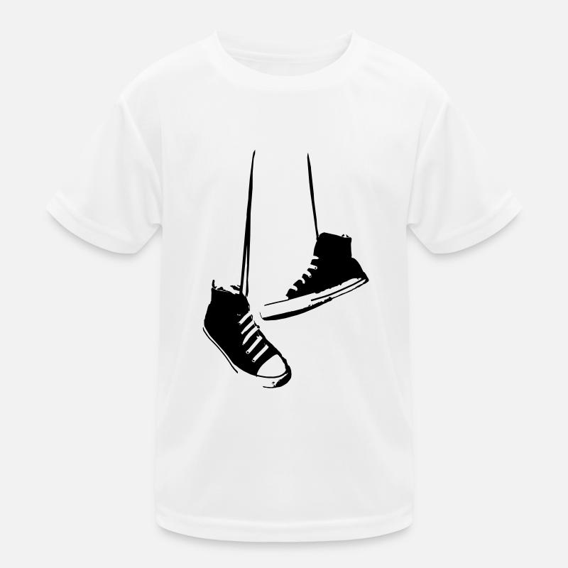 Chucks Black - Kinder Funktions-T-Shirt - Weiß