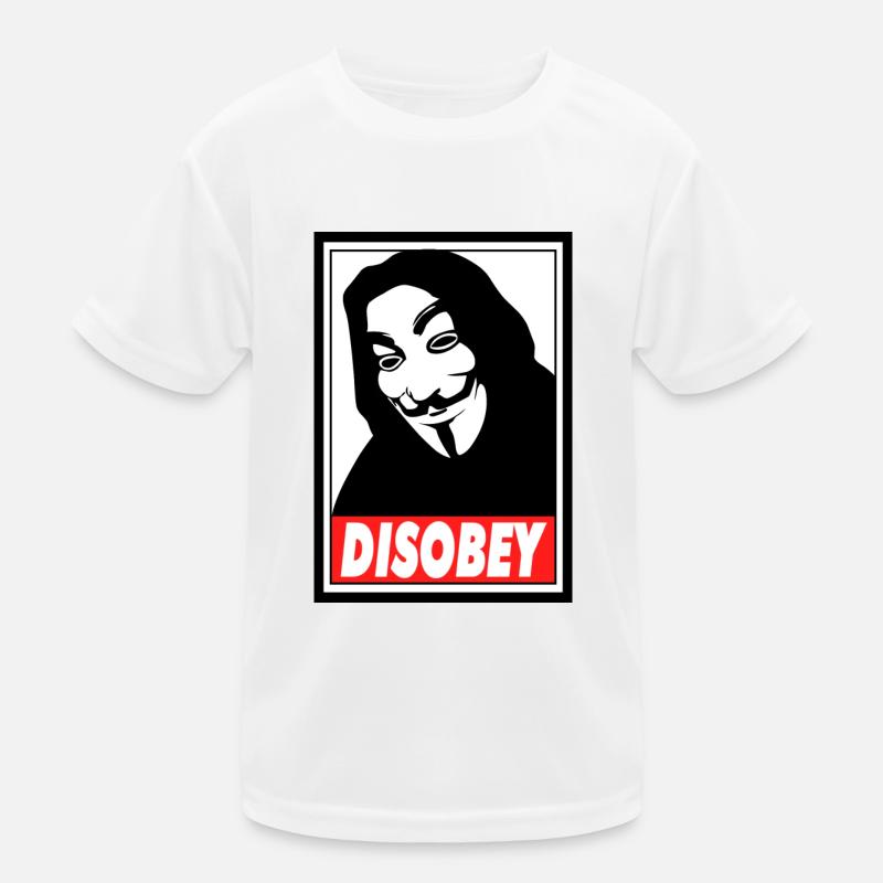 discobey anonymous T-shirt sport Enfant
