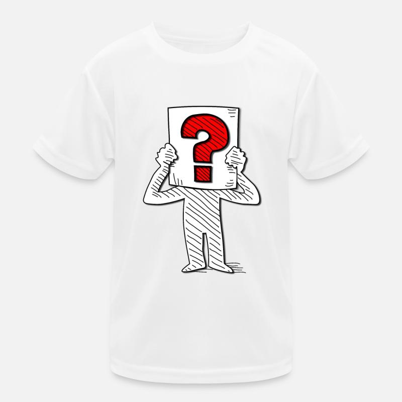Question, point d’interrogation, auteur de questions, inconnu T-shirt sport Enfant