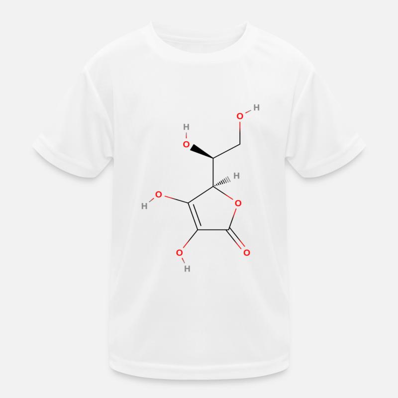 Molécule de vitamine C - Formule structurale colorée T-shirt sport Enfant