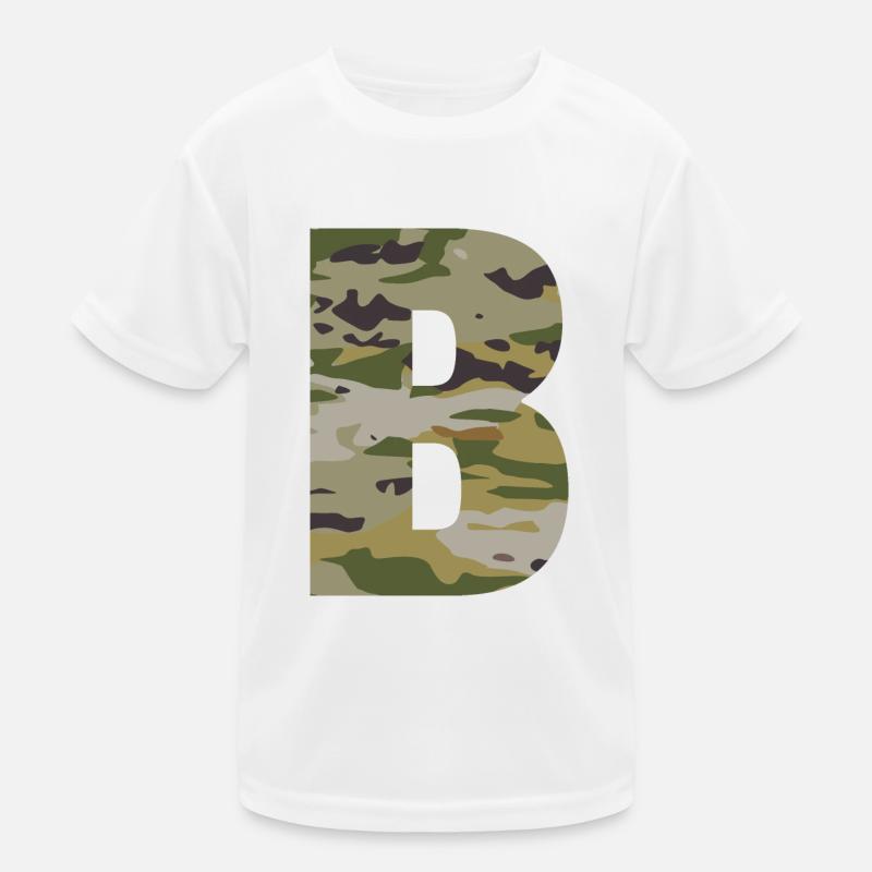 Tarnbuchstabe B Kinder Funktions-T-Shirt