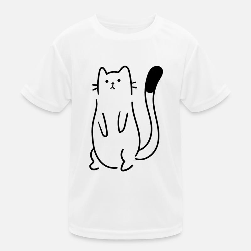 Dessin amusant de chat, animaux mignons T-shirt sport Enfant