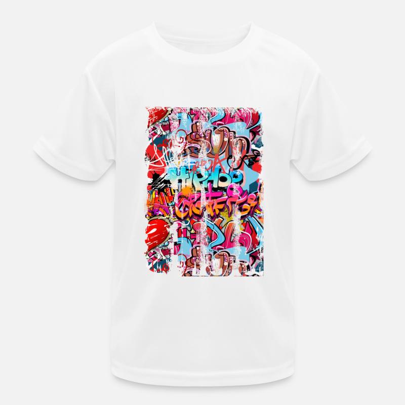 Graffiti-Stil Splash Hip Hop Farben Maler Farbe Kinder Funktions-T-Shirt