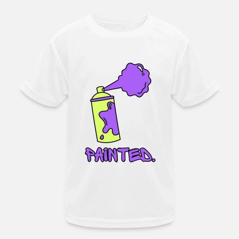 Painted - Green/Purple Kids Functional T-Shirt