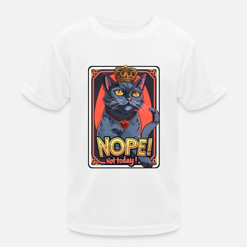 Cat doesn't feel like it - Kids Functional T-Shirt - white