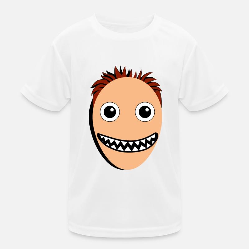 Lustiger Mann mit einem Monstermaul Kinder Funktions-T-Shirt
