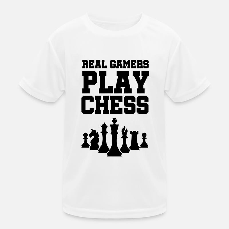 scacchi pezzi scacchi Maglietta sportiva per bambini