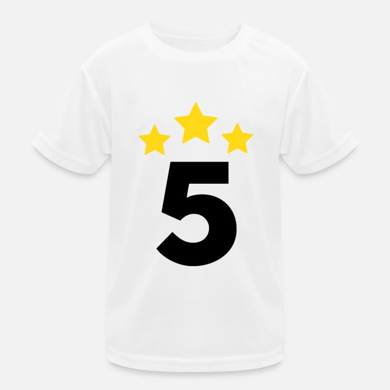 5 Year Star - 5th Anniversary Gift Kids Functional T-Shirt