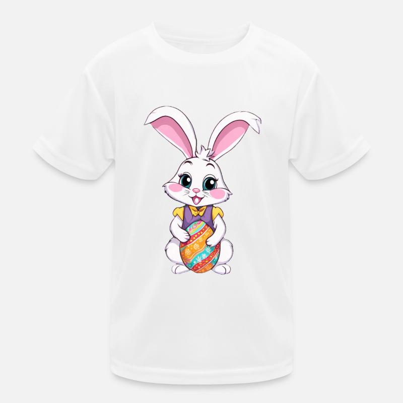 Easter bunny with Easter eggs Kids Functional T-Shirt