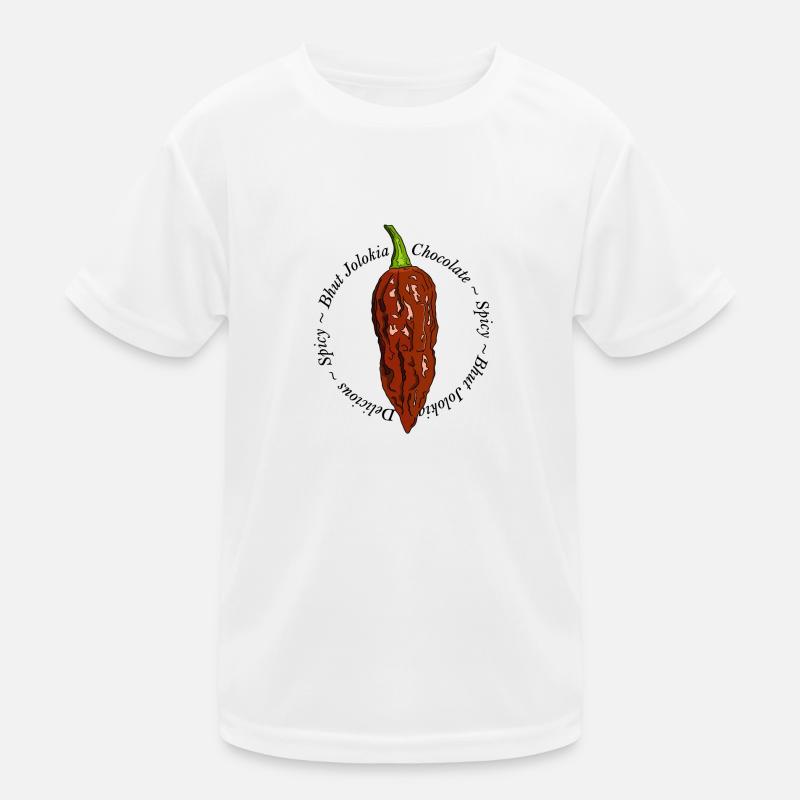 Bhut Jolokia Chocolate Chili Chilli Ghost Pepper Kids Functional T-Shirt