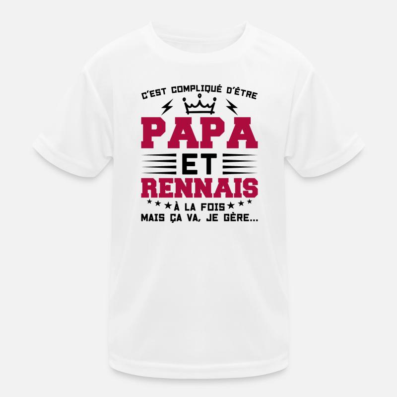 Papa und Rennes Geschenkidee Zitat Kinder Funktions-T-Shirt